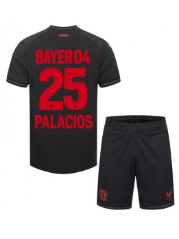 Bayer Leverkusen Exequiel Palacios #25 Heimtrikotsatz für Kinder 2023-24 Kurzarm (+ Kurze Hosen)